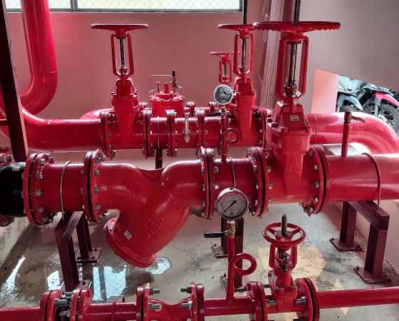 Lắp đặt hệ thống pccc kho Lê Minh Xuân